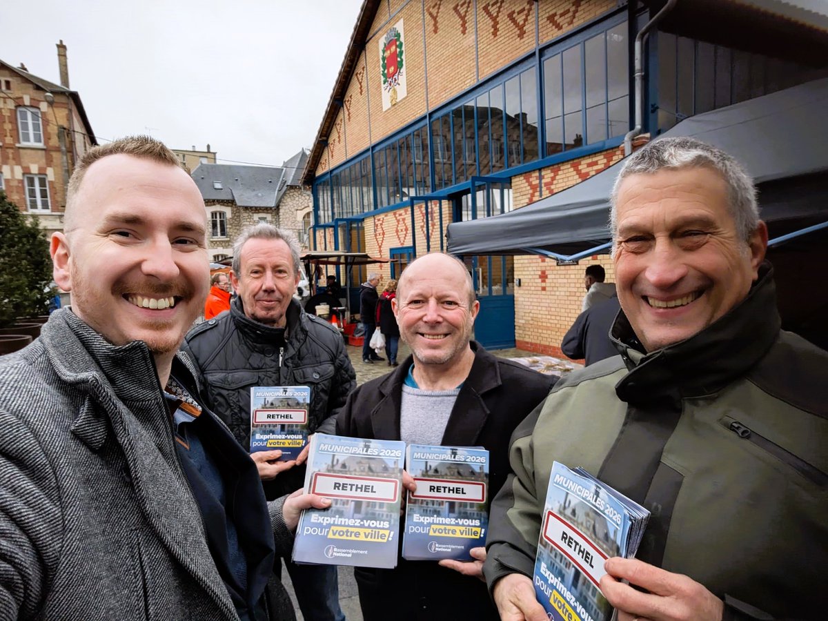 📍 Sur le marché de Rethel, au contact direct des habitants, fidèle à une méthode simple : être présent, écouter et répondre là où se vit la réalité quotidienne. 

Les habitants de Rethel méritent une ville sûre, dynamique et respectée. 

🇫🇷 Jusqu'à la victoire !