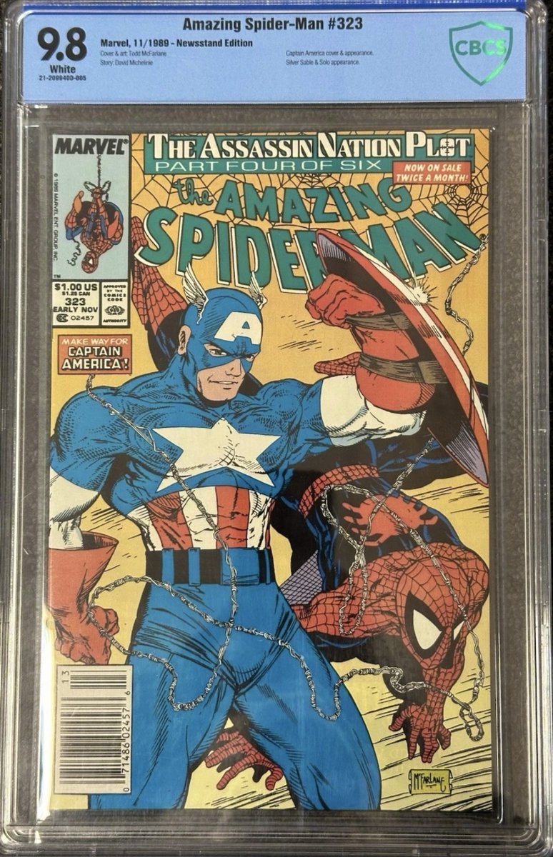 Featured Slab of the Day uploaded by Turtle88, a MySlabbedComics.com member since 2020!

Amazing <a href="/SpiderMan/">Spider-Man</a> #323 <a href="/CBCScomics/">CBCS Comics</a>  9.8 Newsstand Edition

What's in your collection?  Share it on MySlabbedComics, it's free!

#FSOTD- bit.ly/4sJ4MDt