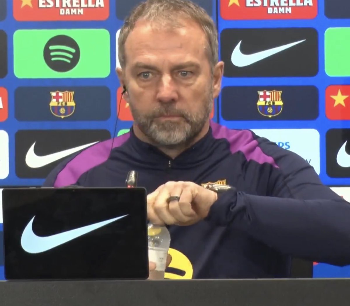 BarcaUniversal's tweet photo. Hansi Flick: "For me, the matter is clear, and this is also what I tell the players. Before the match against Racing Santander, I said to them: "Success is something you don't own. Success is something you rent, and you have to pay the rent every day."

"After every match, the match in San Sebastián, in Prague, in Santander... and this is what I want to see from the team, nothing else."

"As I said previously in the press conference in Santander, we don't win matches because of the names written on the shirts, but because of the behavior and mentality that the players show in every match."

"This is Barça. And this is the mentality I want to see in every match and in every training session. Nothing else."