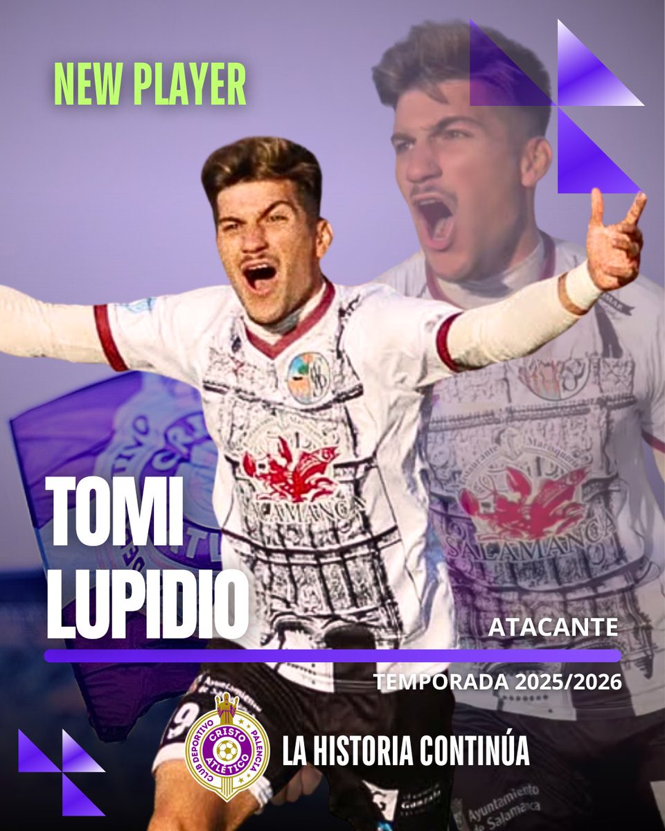 ⚽️ＰＬΛＮＴＩＬＬΛ ２５／２６
📝ＦＩＣＨΛＪΞ

Tomas Lupidio Arango "Tomi" (24 años) se incorpora al equipo

Extremo que puede adaptarse a otras posiciones ofensivas y llega desde 2RFEF para reforzar nuestro ataque

🍀Bienvenido y mucha suerte Tomi
#lahistoriacontinua 💜