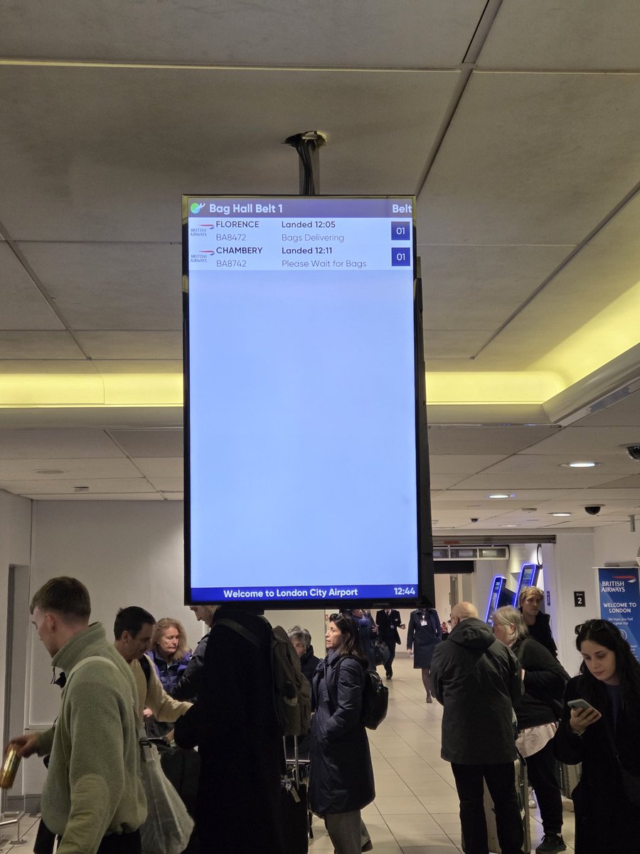 japritchard's tweet photo. Hi @British_Airways @LondonCityAir, you make a big thing about #comvenience and landing in the heart of #london but you can't get my bag across a tiny airport within half an hour of landing. What's the deal? https://t.co/I5nmJysNQH