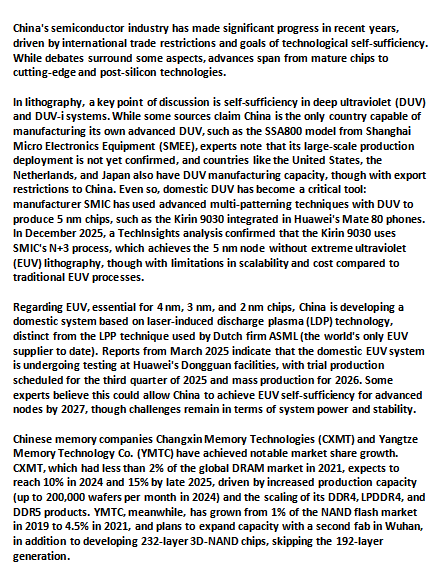 AefAlvaro93073's tweet image. Summary of Advances in Chips in China. Happy New Year 2026-.
#China #Huawei #DUV #EUV #Chip #AI #Semiconductors #SMIC #SMEE #SiCarrier #Honor #Xiaomi #TikTok #DeepSeek #RareEarths #Nvidia #Intel #AMD #Samsung #Putin #Russia #Venezuela #Maduro #Trump #Zelensky #Ukraine #Bitcoin