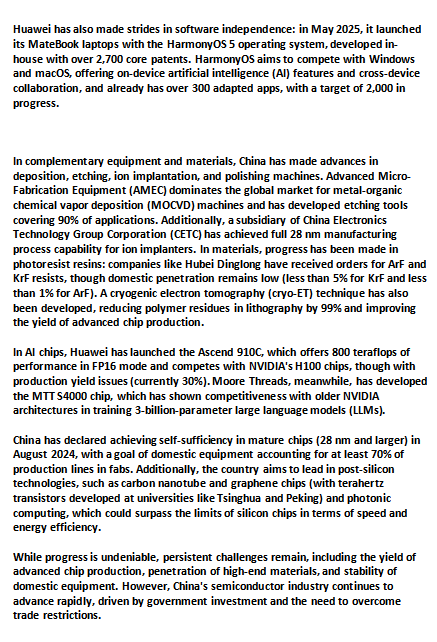 AefAlvaro93073's tweet image. Summary of Advances in Chips in China. Happy New Year 2026-.
#China #Huawei #DUV #EUV #Chip #AI #Semiconductors #SMIC #SMEE #SiCarrier #Honor #Xiaomi #TikTok #DeepSeek #RareEarths #Nvidia #Intel #AMD #Samsung #Putin #Russia #Venezuela #Maduro #Trump #Zelensky #Ukraine #Bitcoin