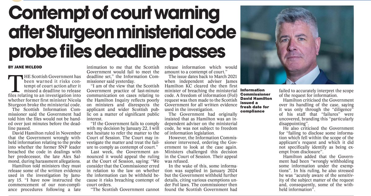 The SNP didn’t “make mistakes”.

They hid documents, ignored deadlines and are now flirting with contempt of court.

This is a government that thinks rules are for other people.