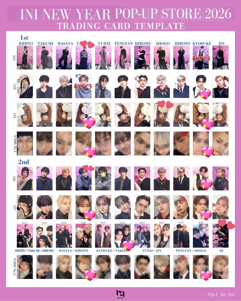 INI NEW YEAR POPUP STORE 2026 ポップアップ 109 トレカ 7000円 交換