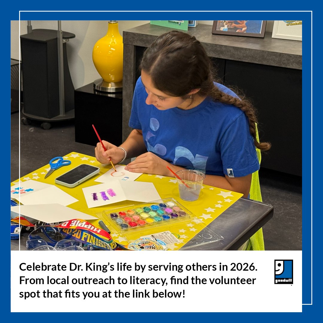 Dr. Martin Luther King Jr. famously led by example, defining his life’s work through his unwavering commitment to serving others. Celebrate Martin Luther King Jr. Day by signing up to volunteer. Click the link to find the opportunity that fits you. goodwill-suncoast.org/volunteer/