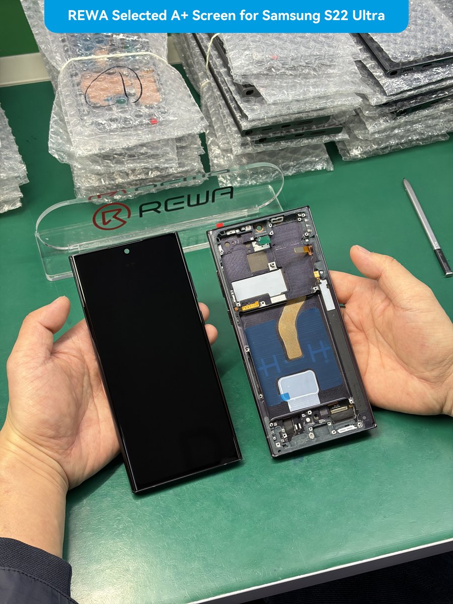 Samsung Galaxy S22 Ultra Screen — A+ Quality
🧩 With Frame
🧪 100% Tested Before Shipment
📦 Ready for Delivery

Stable performance. Consistent quality.