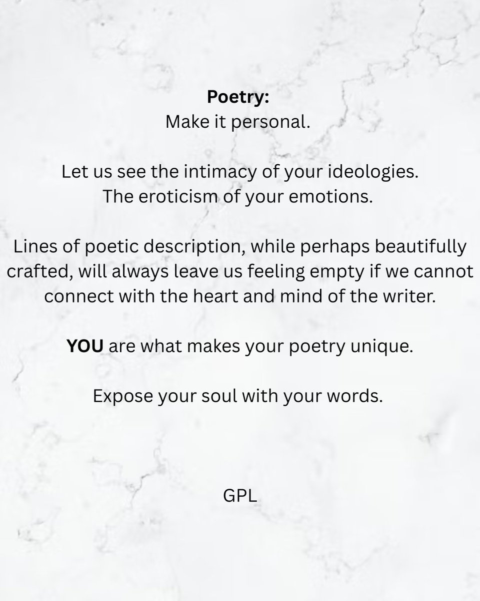 Poetry was made for exhibitionism.