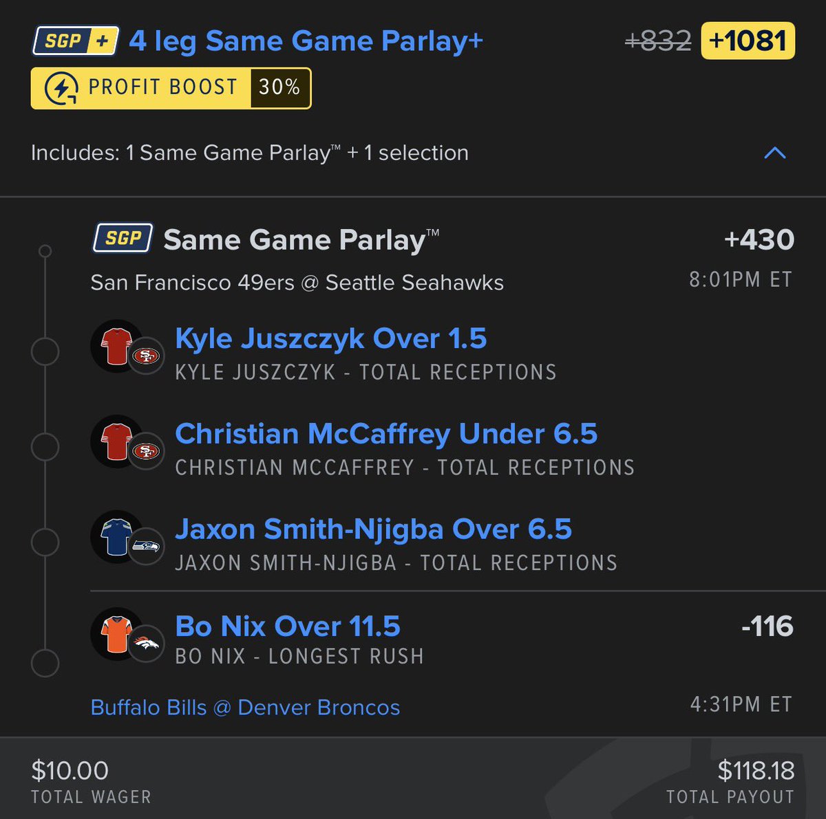 halfbirdhalfman's tweet image. FD NFL Saturdee Boosts 🦅