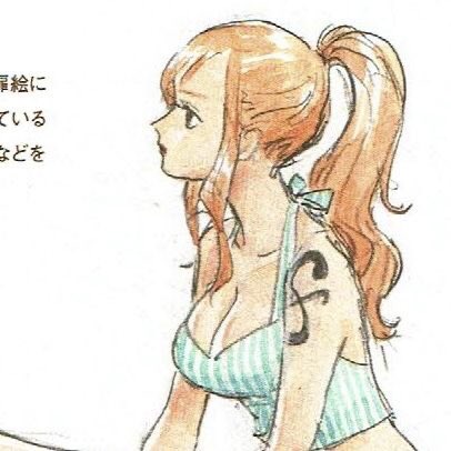 namiology's tweet image. nami’s design in one piece heroines novel 💌