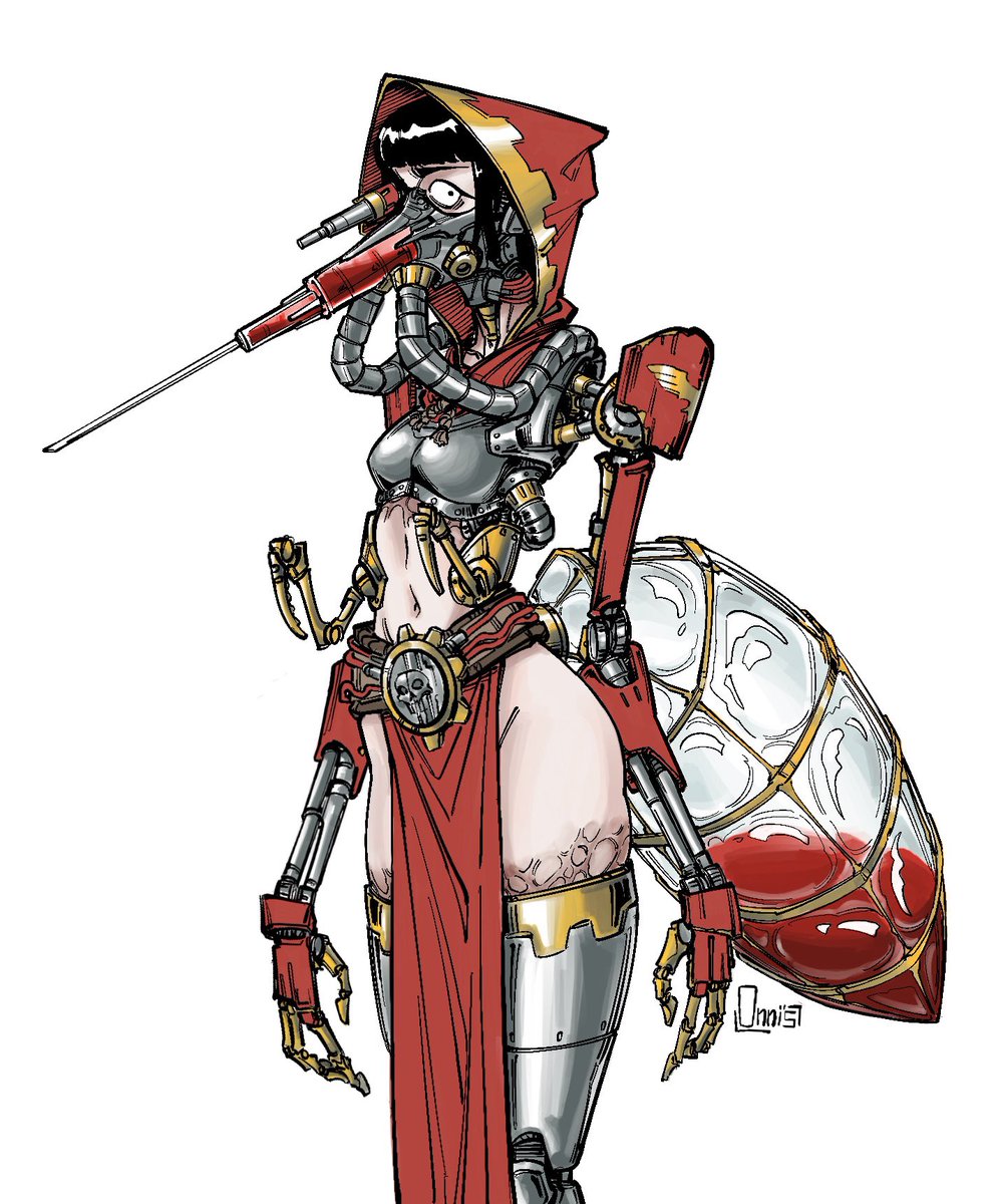 OnnisVanilla's tweet image. Mechanicus mosquito girl