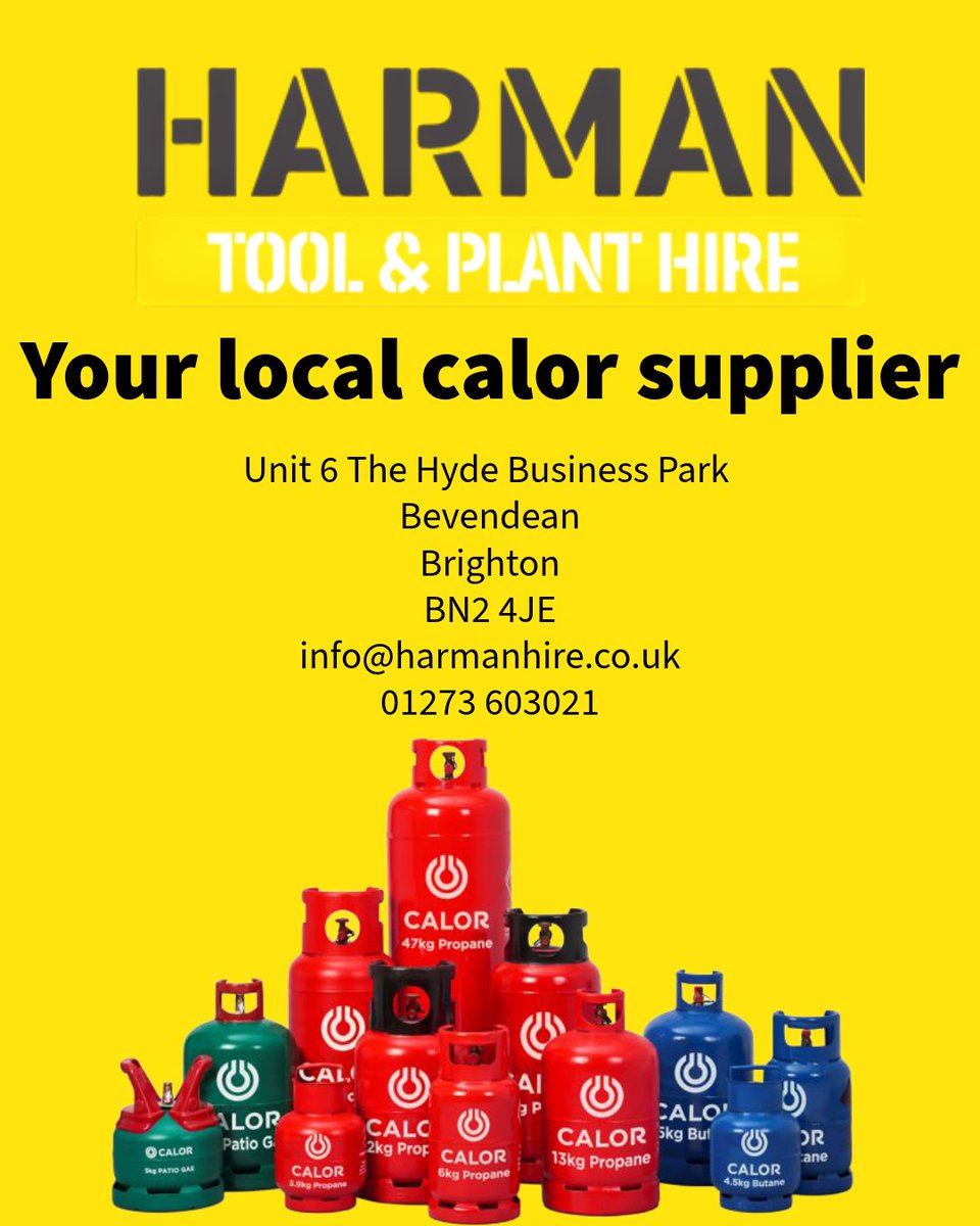 HarmanHire's tweet image. 🔥 Need Calor gas locally? We’ve got you covered.

Harman Plant Hire is proud to be your trusted Calor gas supplier right here in Brighton. Whether it’s for heating, camping, or everything in between.

#CalorGas #Propane #Butane #Campinggaz #forkliftgas #patiogas