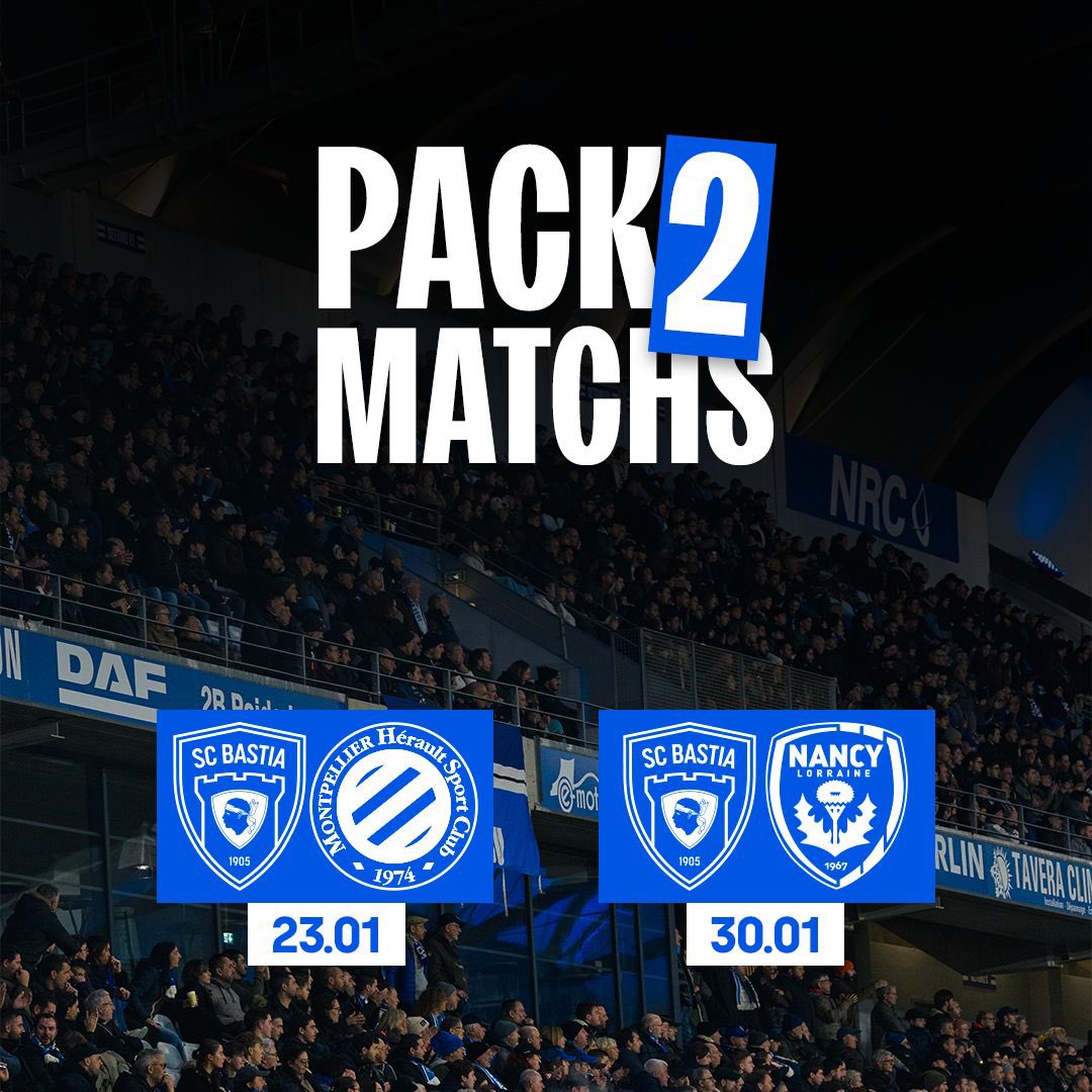 SCBastia's tweet image. ⚽️ PACK 2 MATCHS 🏟️

Montpellier &amp;amp; Nancy

✊🏻 Poi decide ancu tù di u fine di sta stagione ! 

👉🏻 Allora affaccati !

🎫 sc-bastia.corsica/pages/billette…