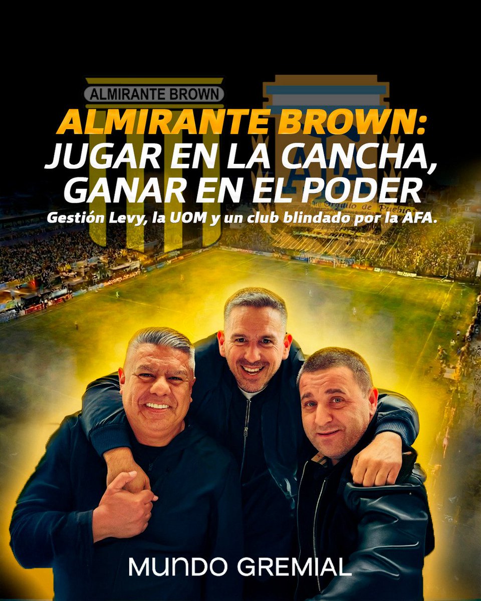 #Fútbol ⚫🟡  Almirante Brown: Jugar en la cancha, ganar en el poder

⚽ En Casanova, la pelota no rueda sola. Mientras el equipo aseguró la permanencia sin brillos, la gestión de <a href="/maxilevy19/">Maxi Levy</a> ganó el partido más importante: el de la política y los gremios.

Con la UOM Matanza
