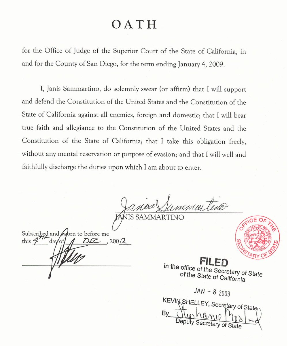SanFranciscoLP's tweet image. Are you sure about that? 

The #oaths sworn by members of the U.S. government's military, and by those elected to public office in the #UnitedStates, only mention defending the #Constitution, not "the nation". Here's an example: