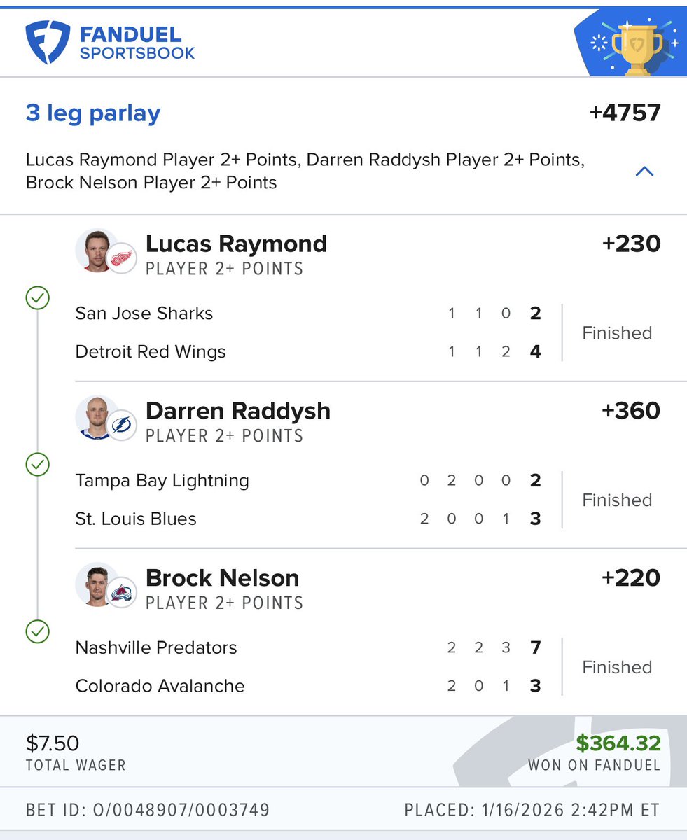 YetiBets1776's tweet photo. Been a little quietโฆ but we donโt forget how to cook ๐งโ๐ณโ๏ธ
$7.50 โก๏ธ $364.32
+4757 CASHED ๐ฐ
Running a small giveaway to celebrate:
$50 to ONE winner
To enter ๐
โ
Like
๐ RT
Winner picked later tonight.
Letโs get back to work ๐ปโโ๏ธ๐ฅ
#NHLBets #SportsBetting #Parlay #YetiBets #GamblingTwitter
