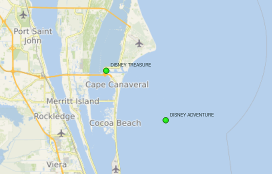 Scheduled #DisneyCruise ship locations for January 17th
Magic - At Sea
Wonder - At Sea
Dream - Lookout Cay🇧🇸
Fantasy - At Sea
Wish - Nassau, Bahamas🇧🇸
Treasure - Port Canaveral, Florida🇺🇸
Adventure - Cape Canaveral Anchorage🇺🇸
Destiny - Fort Lauderdale, Florida🇺🇸

Visit