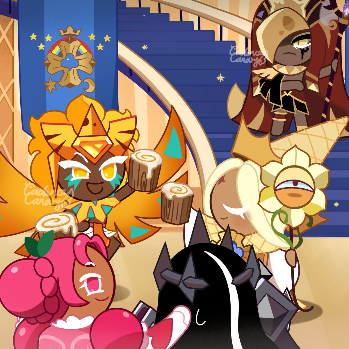 CadenceCanary's tweet image. "The jealous war general" part 1 of 3

#smokedgolden #goldencheesecookie #smokedcheesecookie #crk #cookierunkingdom #crkfanart