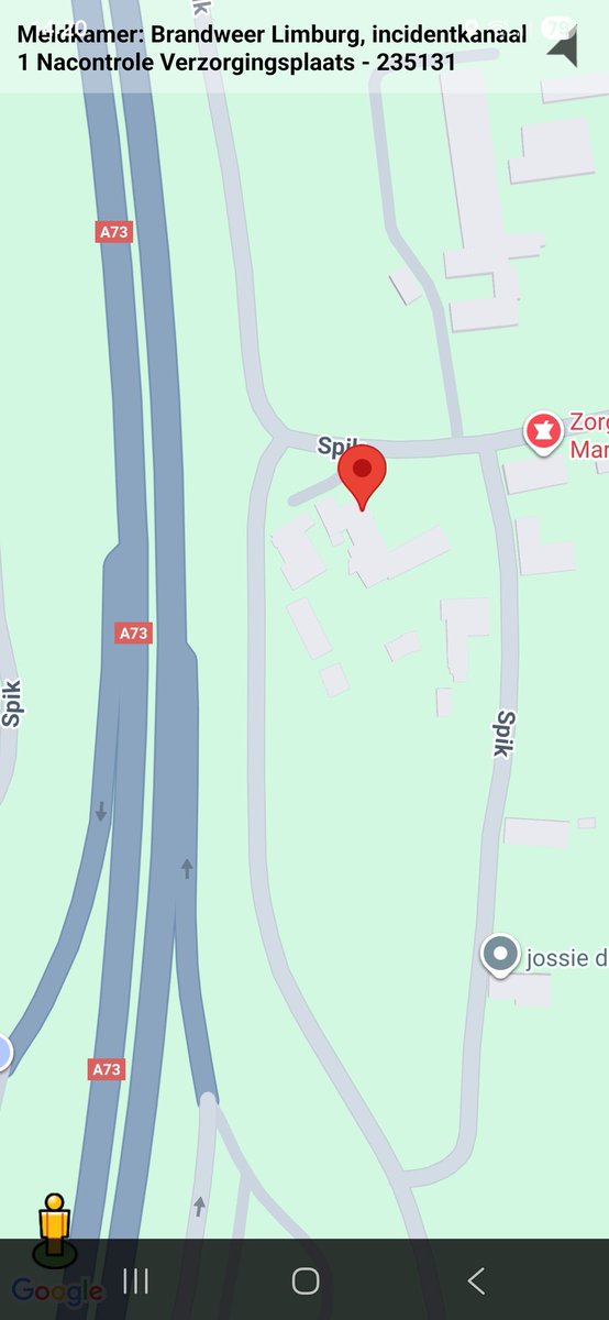 Inzet Brandweer bij Verzorgingsplaats 'Spik' langs A73