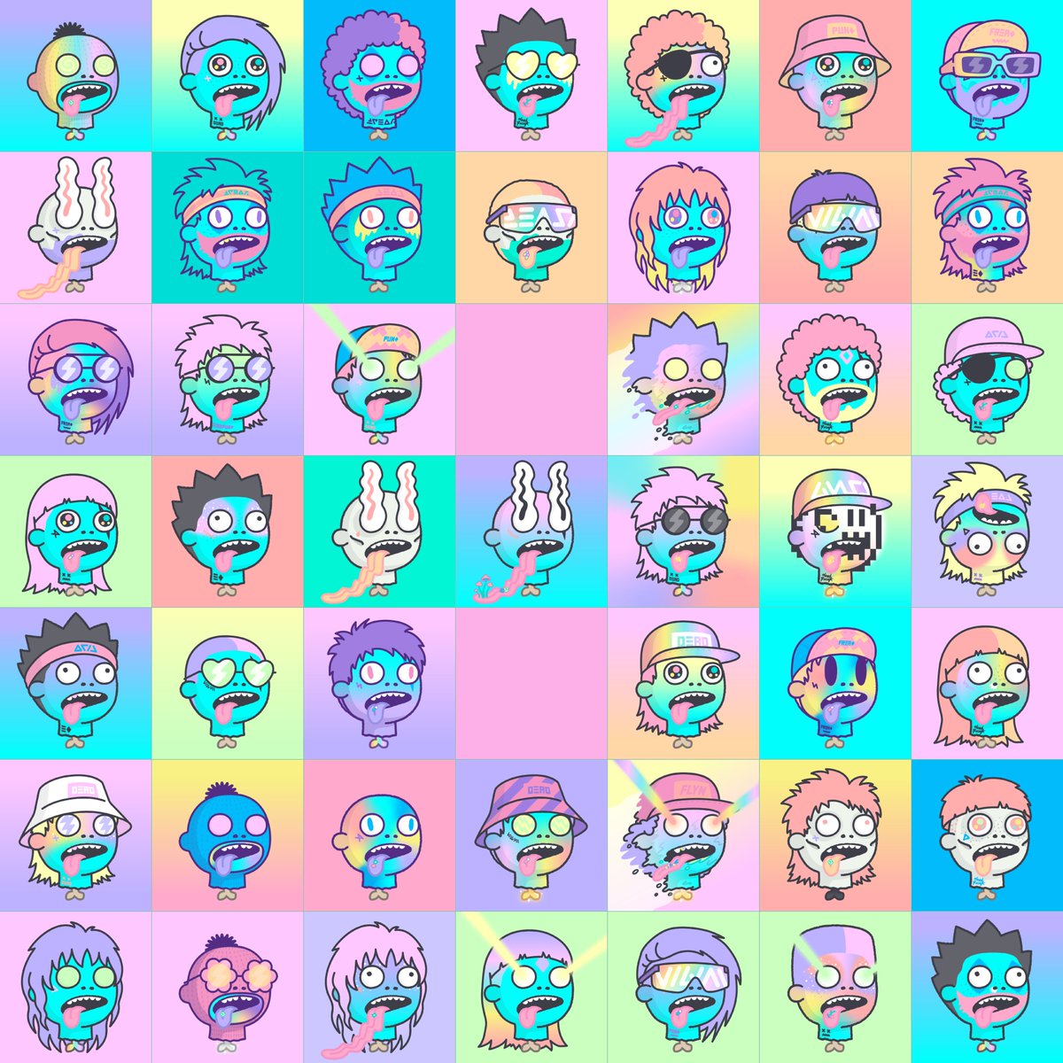 dpunk_eth's tweet image. Oh man I just can't stop looking at them..... My next task is to get each subcult into their own grids... in between Chandelier swinging of course.... Almost forgot I was Gold @Sia there for a mo!  .... we might be dead punks but don't overlook us... ready?....  1, 2, 3, 1, 2, 3…