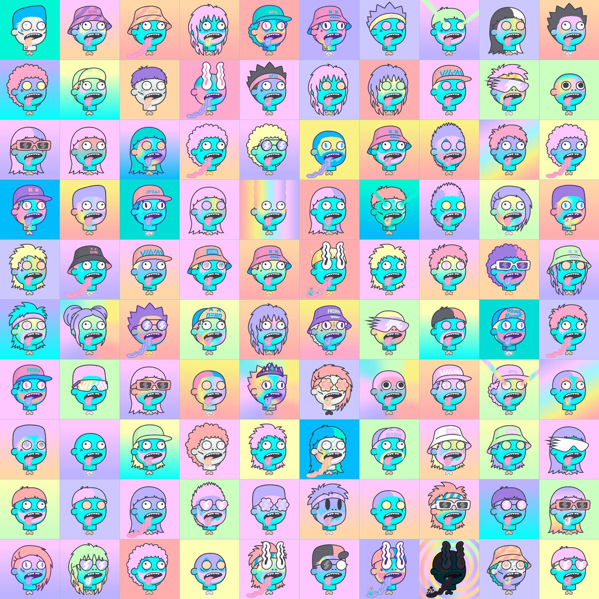 dpunk_eth's tweet image. Oh man I just can't stop looking at them..... My next task is to get each subcult into their own grids... in between Chandelier swinging of course.... Almost forgot I was Gold @Sia there for a mo!  .... we might be dead punks but don't overlook us... ready?....  1, 2, 3, 1, 2, 3…