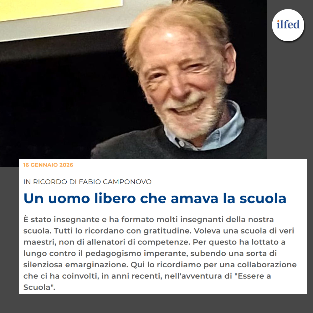 ilfed_ch's tweet image. Il ricordo di C. Mésoniat:

"....Infatti, non fosse stato Fabio quel “volontario del pensiero critico” e non avesse coltivato quella “eccezionale libertà”, non ci saremmo forse mai conosciuti, ma di certo non avremmo intavolato insieme un fitto dialogo sulla scuola protrattosi…