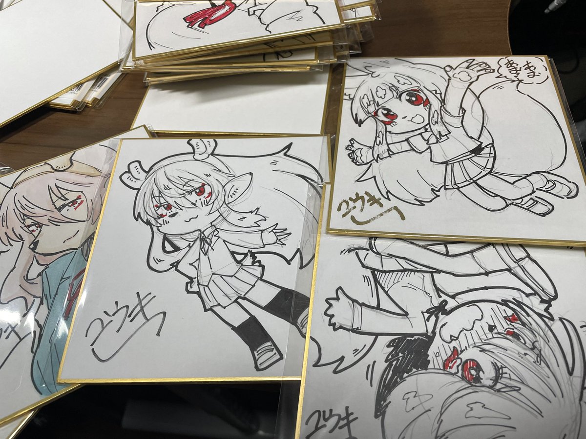 寝る時間まで色紙追加しておきます٩( 'ω' )و各部5枚限定になりそう 