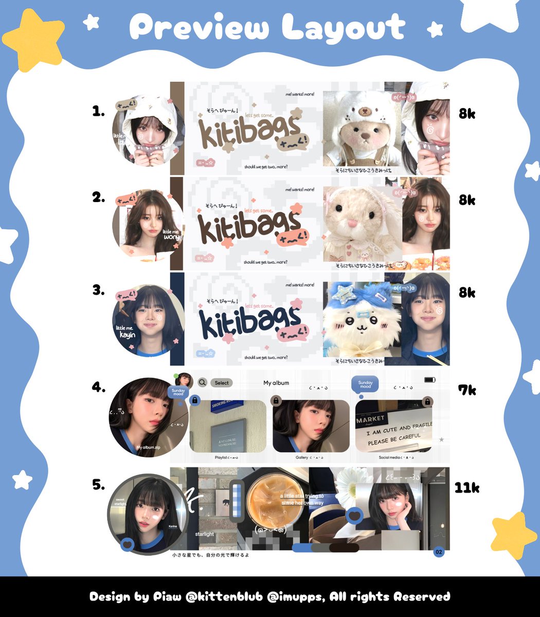 kittenblub's tweet image. 🍮💬 Help RT { Any interaction are appreciated! 🍼}

Layout Liz Wonyoung ive Karina bisa ditake skrng melalui dm / tele yap &amp;gt;__&amp;lt;✨️🍪 #zonauang