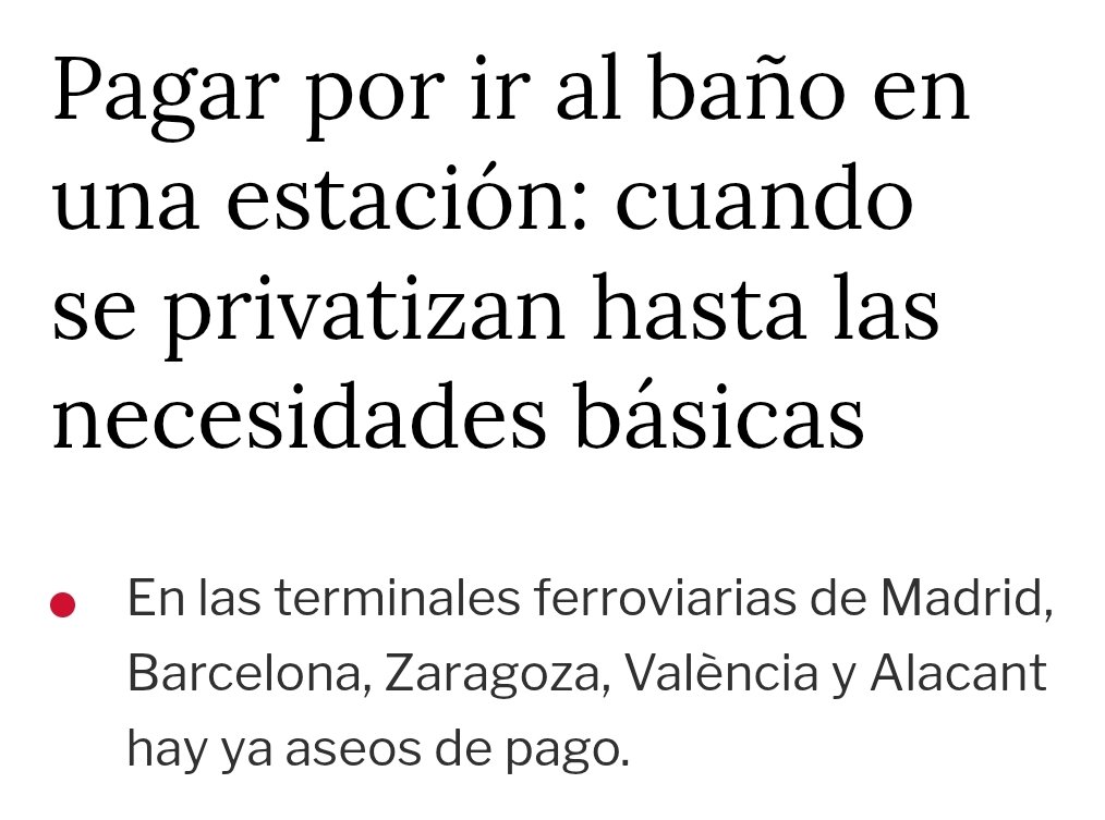 RoberUriarte's tweet image. Que ni una sola actividad humana pueda ejercerse sin pagar
Que no quede un sólo ámbito que no sirva para que unos pocos saquen beneficio de lo que es de todos
Que hasta la necesidad de orinar se aproveche para beneficiar a minorías
Libertad le llaman muchos hoy