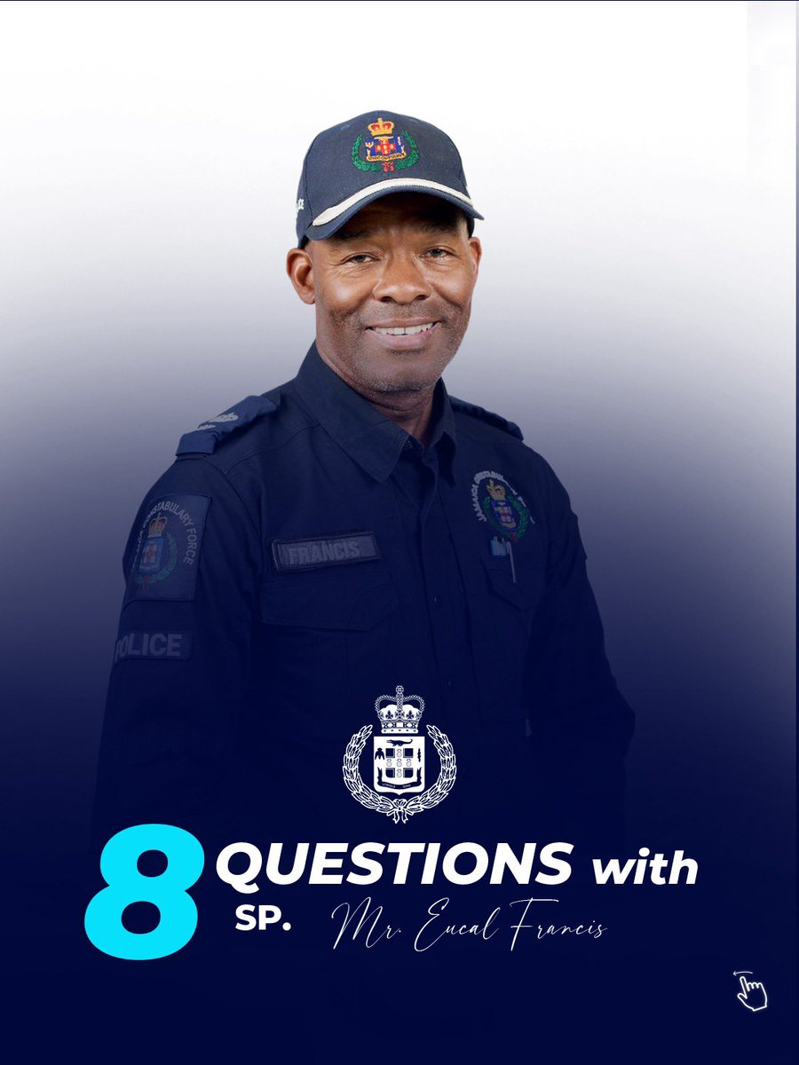 JamaicaConstab's tweet photo. Superintendent Eucal Francis is a senior member of the Jamaica Constabulary Force with more than thirty years of service under his belt.
Learn more about him through these eight questions.
#8QuestionsWith
#AForce4Good
1/3 https://t.co/Y1ts98VJRI