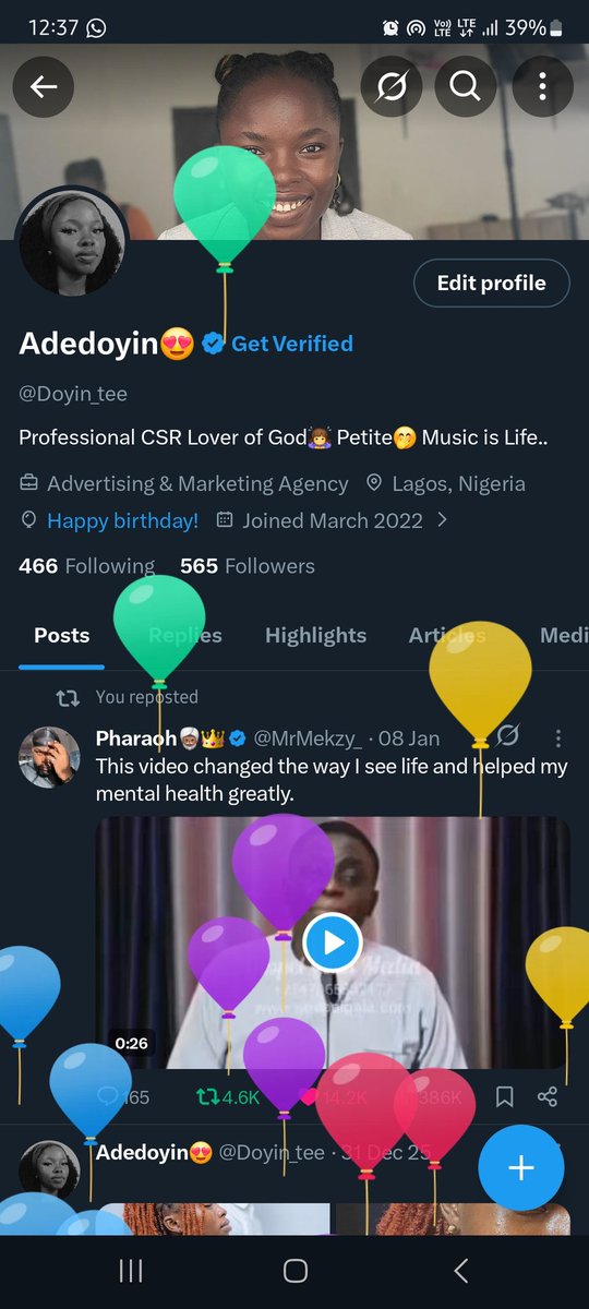 Happy birthday to you, Olorunfunmi Taiwo Adedoyin 🎉