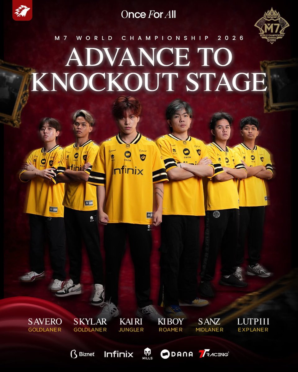 Qualified to the M7 Knockout Stage! 🔥

Swiss Stage wrapped up and we’re moving on.
Battles won, lessons learned — now it’s time for the next chapter.

Thank you for always being there, SONIC.
See you in the Knockout Stage.