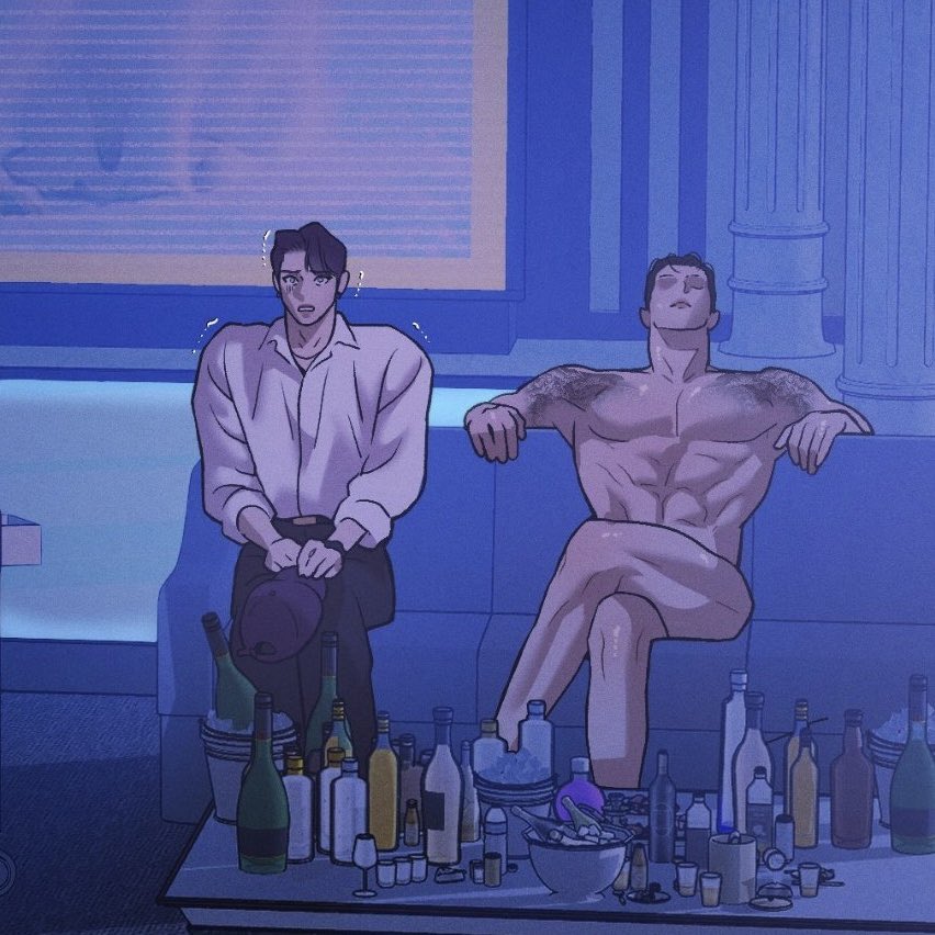 ryuht__'s tweet image. #조개소년발화 #IgniteTheDawn 
the boss’s sitting posture 😎

Seunghyun.                             Jaeil.