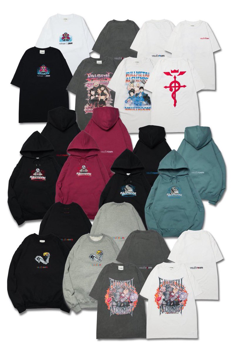 vaultroom x 鋼の錬金術師 コラボアパレルが国内1月18日（日）AM0:00 よりオンライン予約開始 【ボルトルーム ハガレン】
uptodate.tokyo/vaultroom-x-fu…