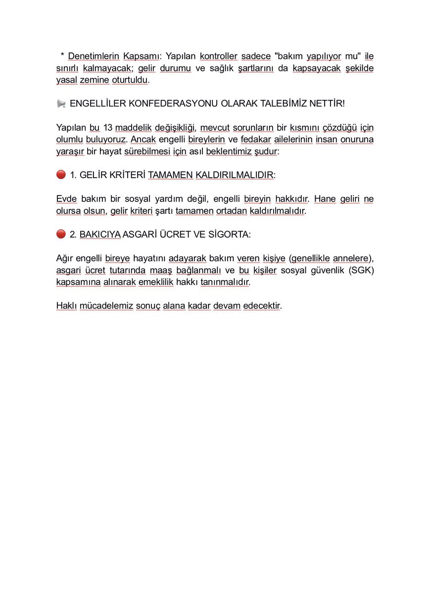 EVDE BAKIM YARDIMINDA YENİ DÖNEM: 
NELER DEĞİŞTİ, NE İSTİYORUZ?

Aile ve Sosyal Hizmetler Bakanlığı tarafından Evde Bakım Yardımı Yönetmeliği’nde yapılan değişiklikler Resmi Gazete’de yayımlandı. Yönetmelikteki teknik maddeleri, engelli bireylerimiz ve aileleri için anlaşılır