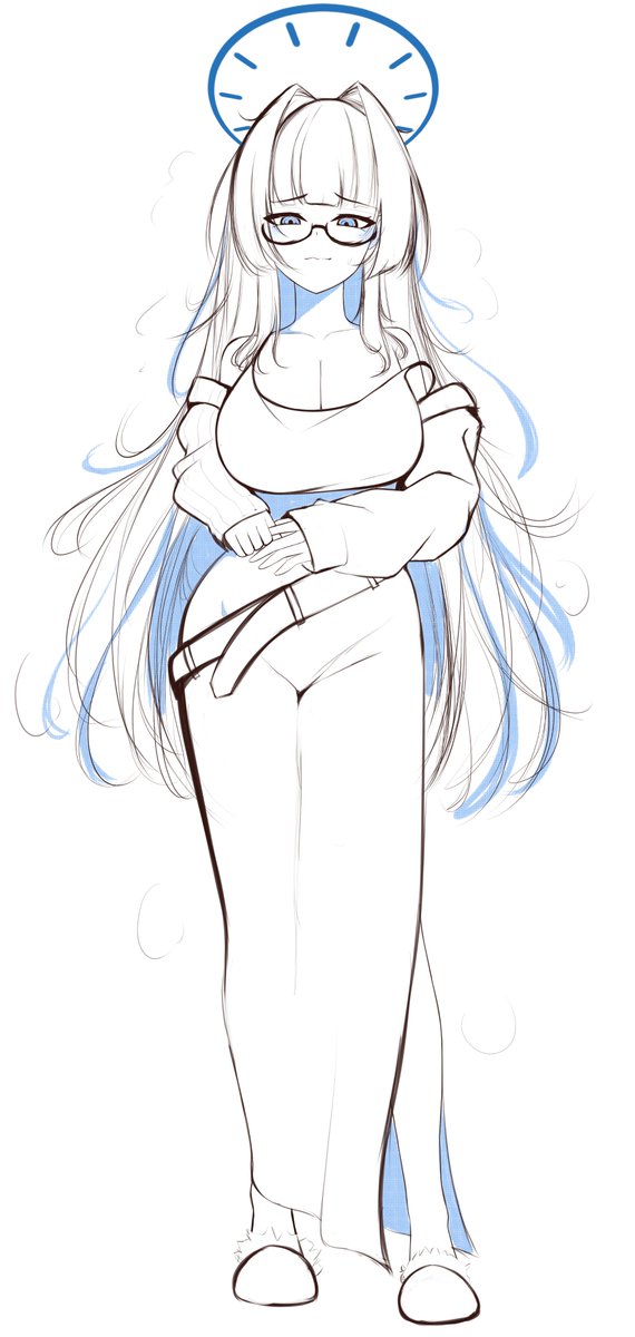 I was dreaming about Kronii with Label(Nikke)'s costume so i just draw it out of my head.