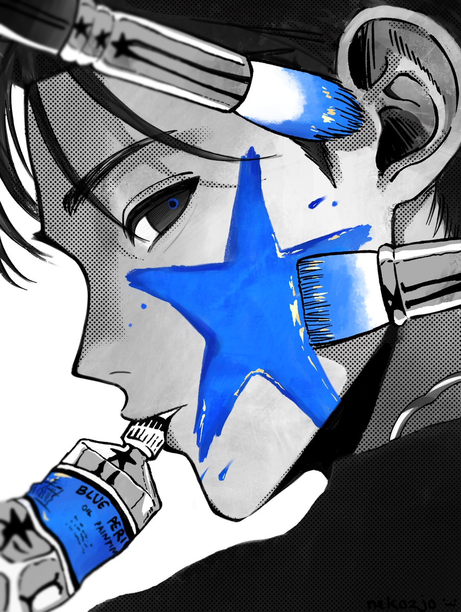 nekozjo's tweet image. day 23 #jo x blue period ^_^/