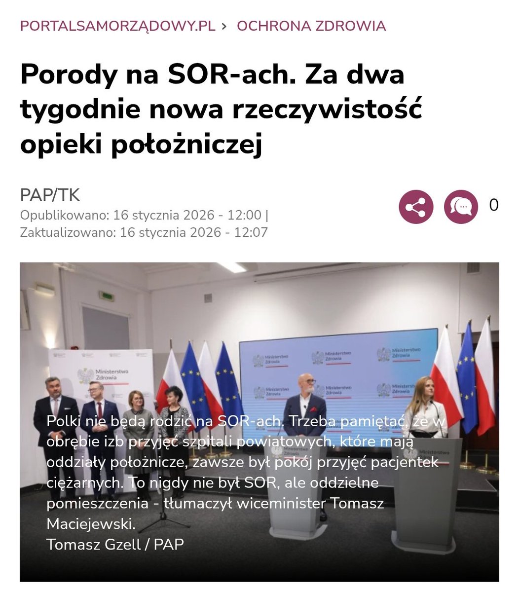 Minister podpisał. Miłe panie za dwa tygodnie będziecie rodzić bąbelka obok pijaka z rozbitą głową🥰