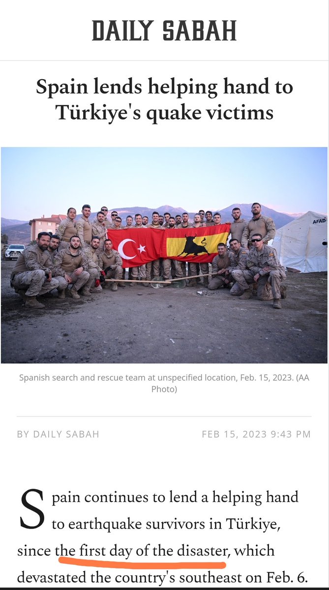 GuillermoRocaf1's tweet image. ESCÁNDALO🎯: el gobierno de @sanchezcastejon movilizó y desplazó a la #UME el mismo día del TERREMOTO de Turquía en 2023, liderando la Ayuda internacional 🆘👇🧐

Lo mismo que con Marruecos 😱

Este miserable Gobierno abandonó a los Valencianos tras la DANA de 2024 😡

La UME…