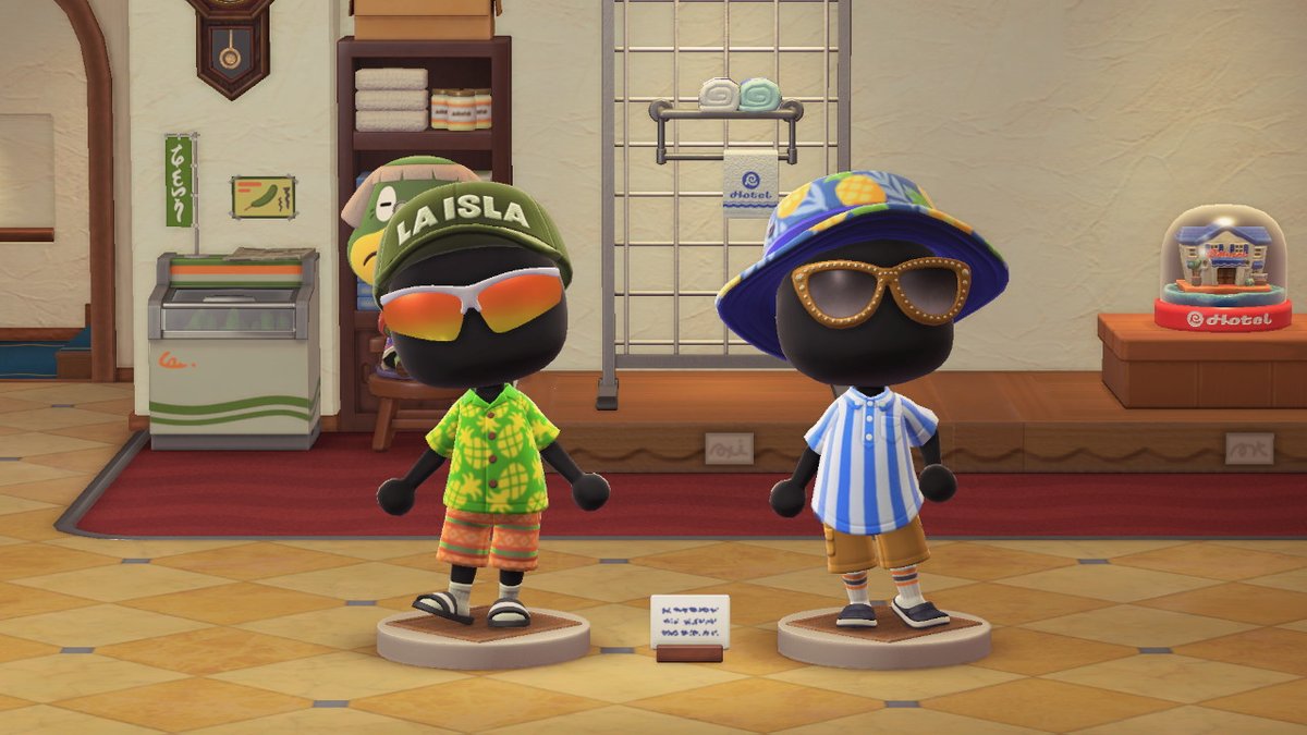 MiACNH3's tweet photo. He creado unos conjuntos imprescindibles para mis guiris... osea turistas del hotel 🥰
Las chanclas con calcetines son la esencia.
#AnimalCrossing #ACNH #NintendoSwitch https://t.co/GHhbwOVu2y