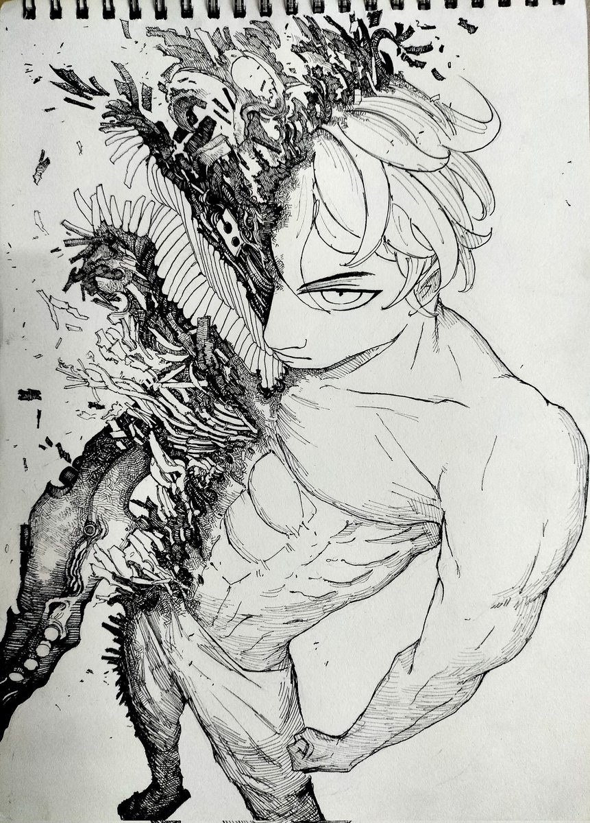 Messy details🫥
#illustration #smallartist #lineart
#conceptart #mangaart