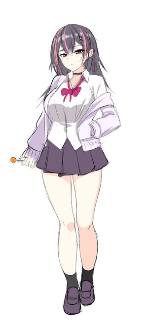 このヒロインのキャラデザ画こんな感じ! 