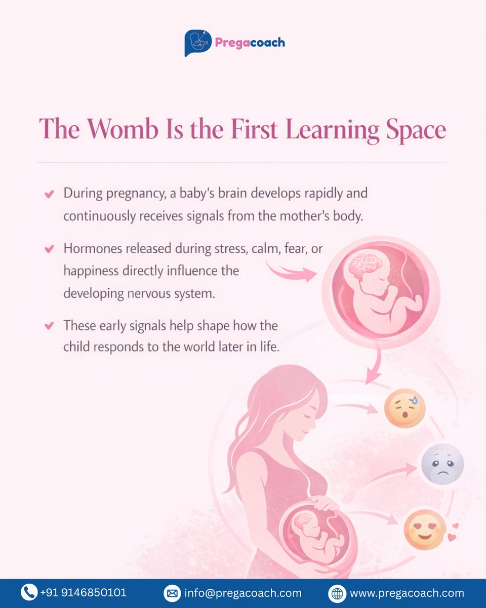pregacoach's tweet image. Garbh Sanskar is not a tradition to follow later — it is a responsibility that begins today
#PregnancyAwareness #PrenatalDevelopment #ConsciousPregnancy #MaternalMentalHealth #EmotionalWellbeing #HealthyPregnancy #MindfulMotherhood #PrenatalCare #WombEnvironment