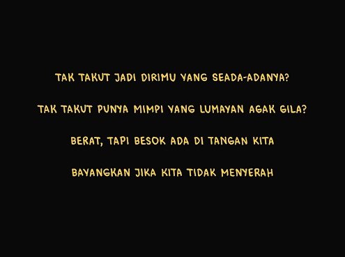 Emang ga boleh kalo nyerah ya?