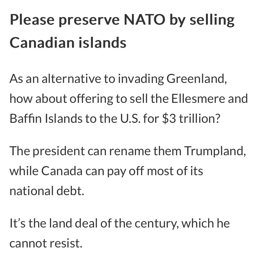 more bright ideas in the Times Colonist Letters to the Editor