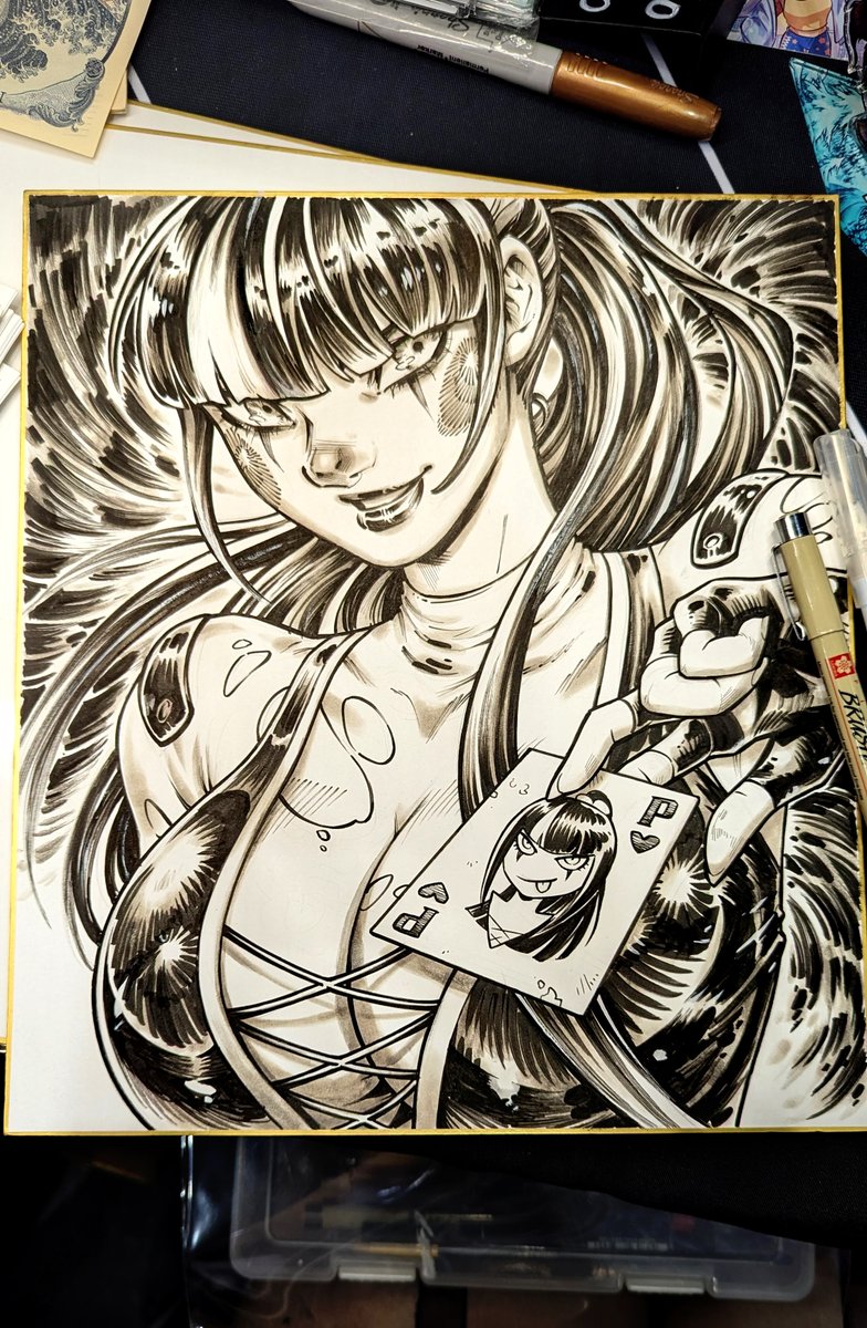 RenieDraws's tweet image. A Punchline commission from Osaka Comic Con last year! 🃏🤡
#punchline #dc #comics