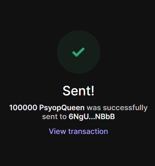 PsyopQueensol's tweet image. Don't ask why,We launch tomorrow🚀

Just drop your Solana $SOL address &amp;amp; RT ♻️

Every wallet gets 100,000 $PsyopQueen

First 1500 wallets⚡️
#SolanaAirdrop