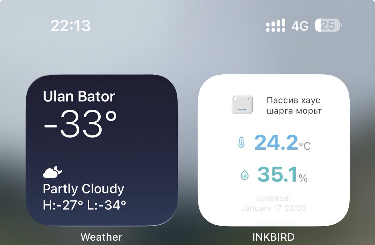 Хүйтэрнэ гээд байсан 2кв халаагуур жоохон залгахад л хэт халж байна даа.
Тэр халаагуур нь бас нараар!
Хүйтнээс айж эмээх хэрэггүй, зүгээр л инженерчлэлдээ найдах хэрэгтэй шүү.
#пассивхаус