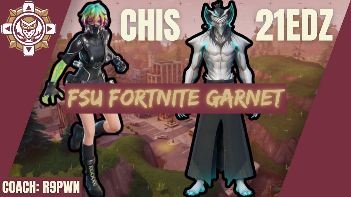 EsportsatFSU's tweet photo. New roster reveal! Today we have our Fortnite Garnet roster, lead by their game manager "r9pwn".

We cant wait to see what they do during this semester!

#esports #roster #rosterreveal #esportsteam #collegiate #fortnite #ʙᴀᴛᴛʟᴇʀᴏʏᴀʟᴇ https://t.co/oeIuFcYIv3