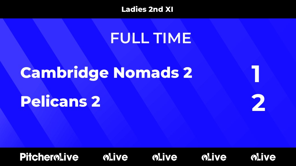 FULL TIME: Cambridge Nomads 2 1 - 2 Pelicans 2
#CAMPEL #Pitchero
cambridgenomadshockeyclub.co.uk/teams/74107/ma…